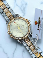 Ladies Look World Stones Watch with Stainless Steel Bracelet