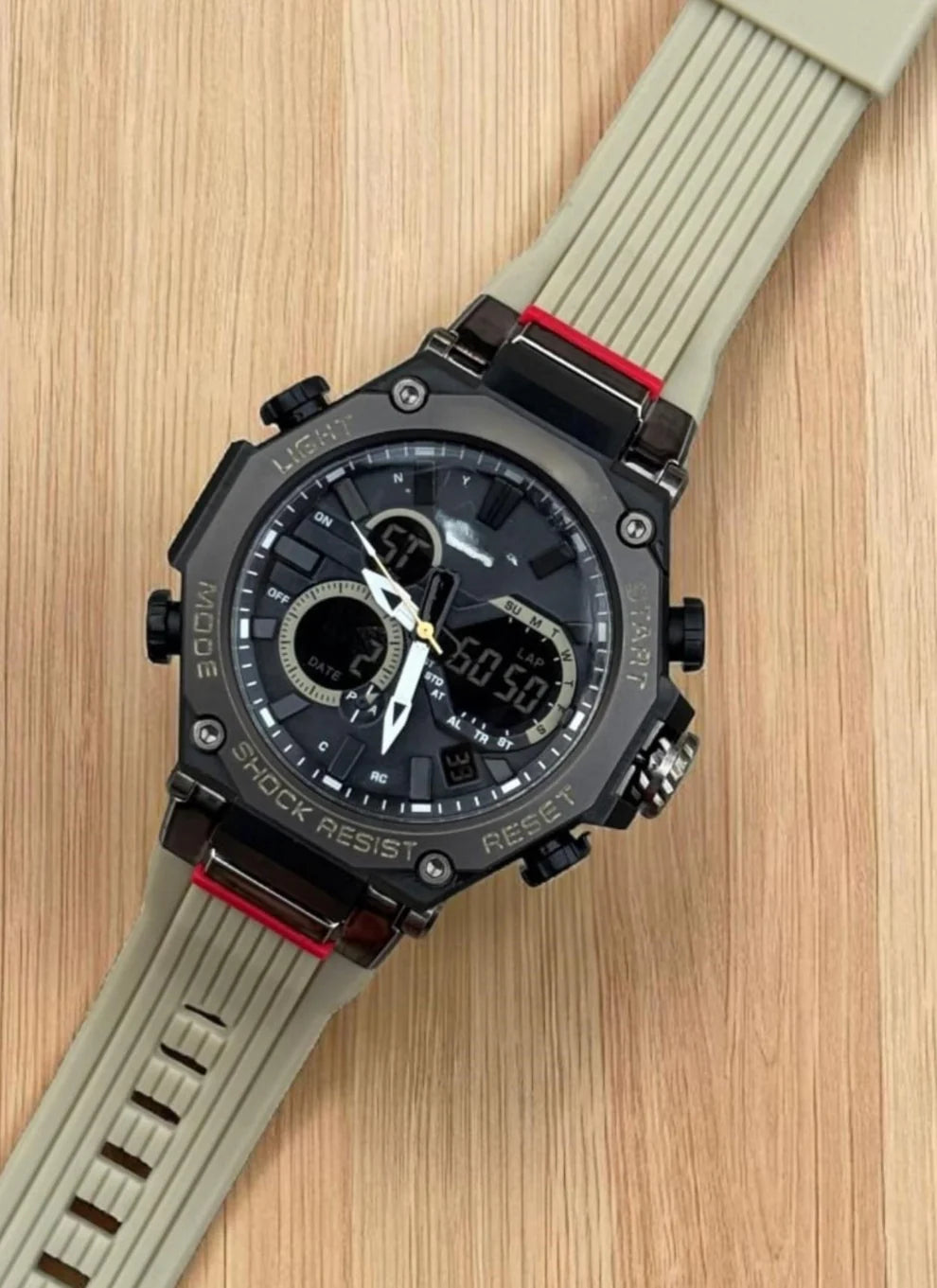 GS Sports Watch with LED Light, Alarm, and Dual Time – Waterproof Secondary image