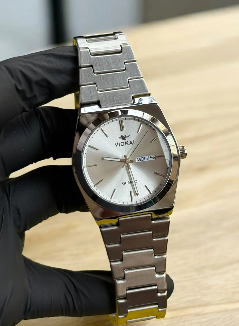 Viokai Elegance Round Watch - Scratch-Resistant Glass